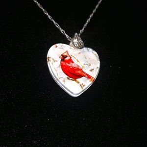 Red Cardinal Pendant for Remembrance